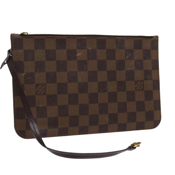 LOUIS VUITTON Damier Ebene Neverfull MM Pouch Accessory Pouch LV - Picture 1 of 15